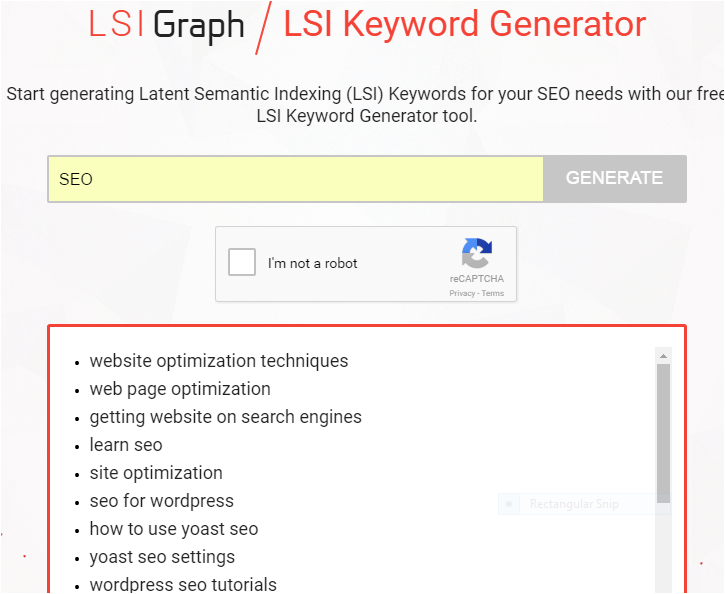 LSI keyword generator tool