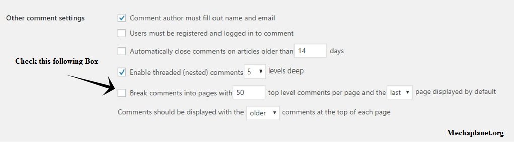 Use the WordPress feature break comments into page with and optimize your wordpress website