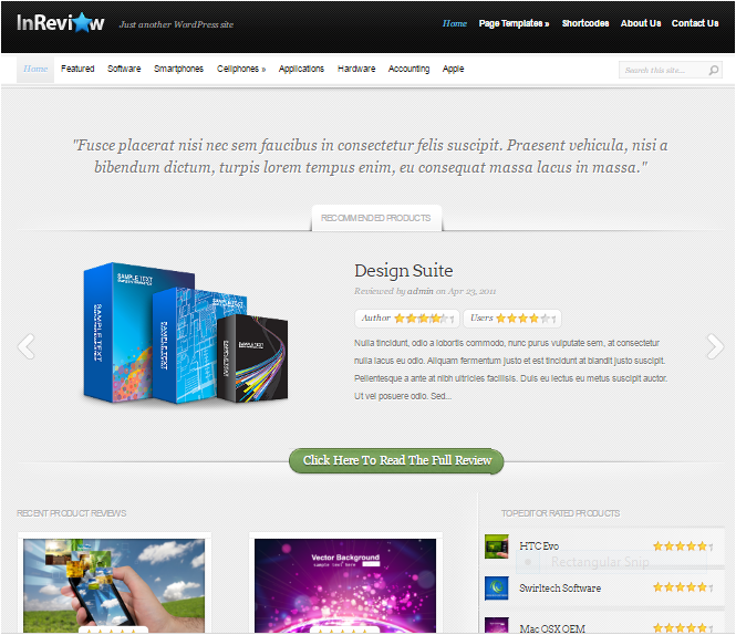 Inreview wordpress theme for affilaite marketing