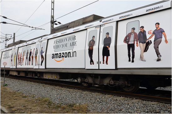 amazon.in marketing campaign at delhi metro station