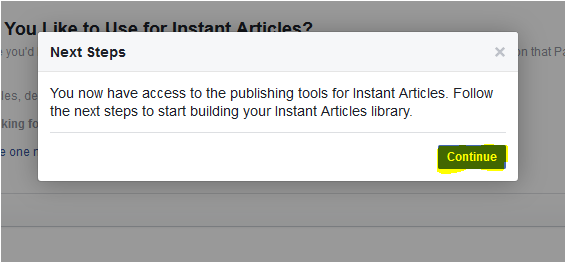 facebook instant article process