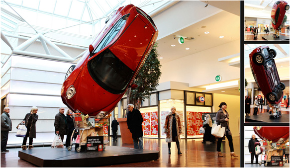 guerilla marketing example of Alfa Romeo