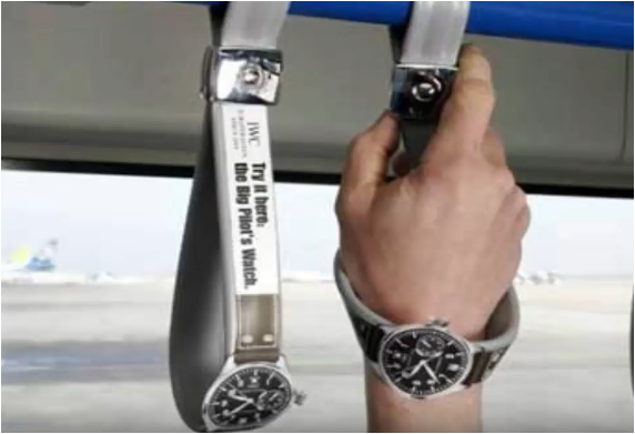 pilot's watch guerilla advertising idea