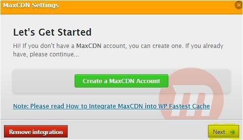 Connect the MaxCDN with WP fastest plugin