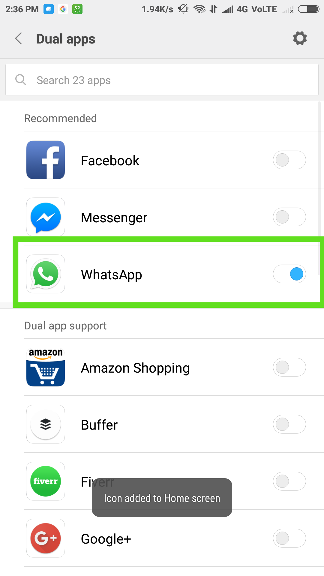 Use two WhatsApp in one android phone 22