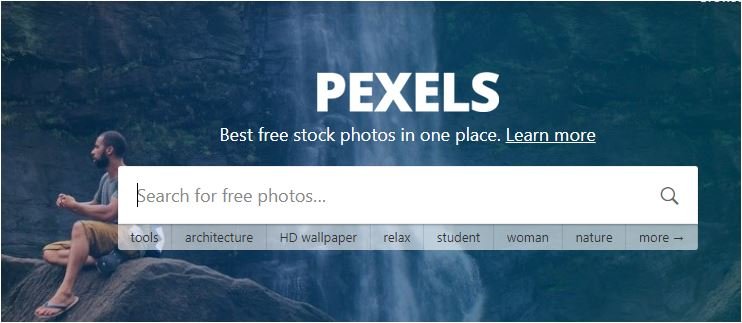 PEXELS free image for website