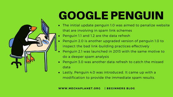 penguin Google updates
