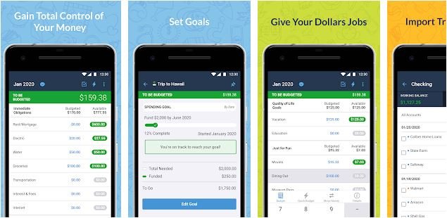 You Need A Budget finance app to save money