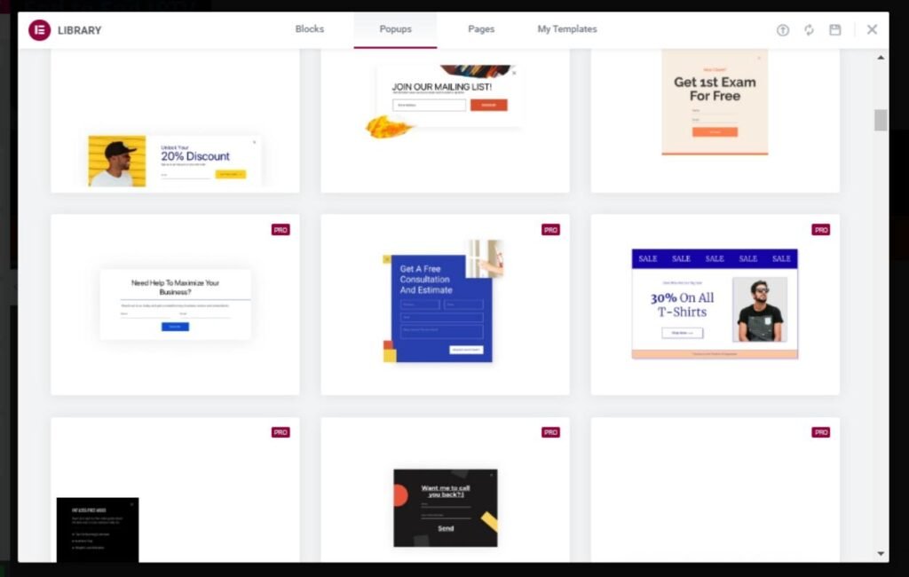 Elementor pro popup template librabry.jpg