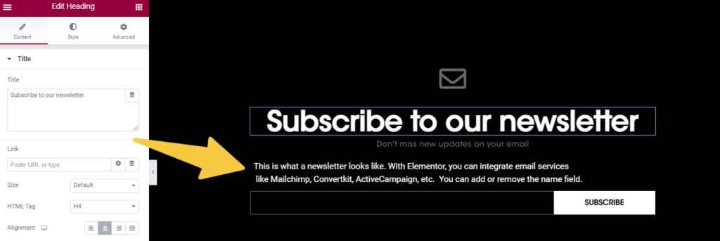 How to create a newsletter using Elementor pro.png